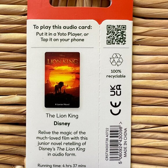 Lion King Yoto Card - Discontinued Rare - Picture 2 of 2